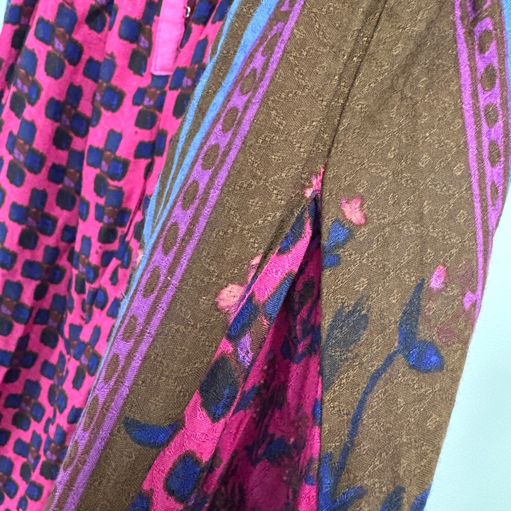 Free People Fuchsia & Purple Printed Wide-Leg Jumpsuit - Picture 6 of 6